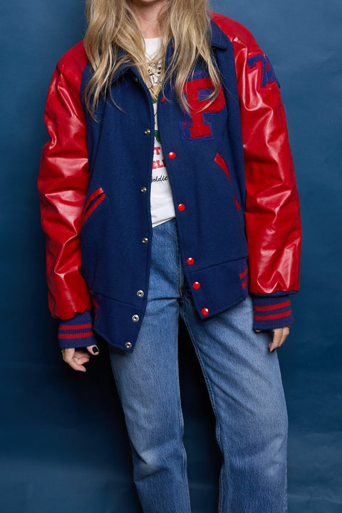 Vintage "P" Varsity Football Letterman Jacket - ascot + hart
