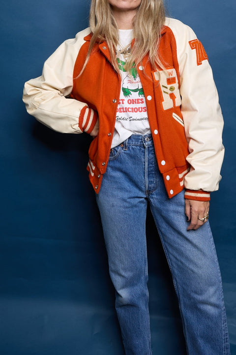 Vintage "R" Varsity Letterman Jacket - ascot + hart