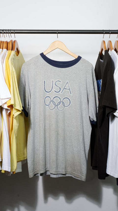 Vintage USA Olympic Ringer Tee - ascot + hart