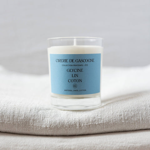 Wisteria, Linen, Cotton Blend Candle - ascot + hart