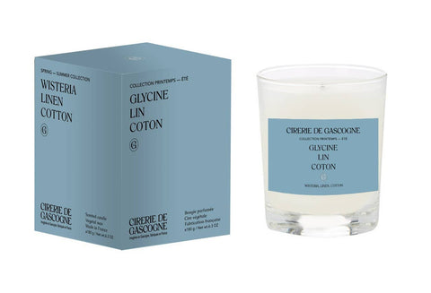 Wisteria, Linen, Cotton Blend Candle - ascot + hart