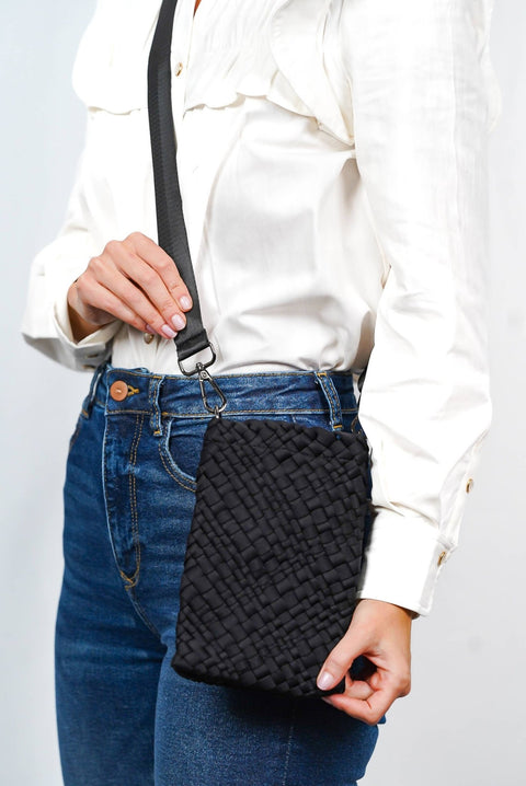 Woven Mini Messenger Bag - ascot + hart