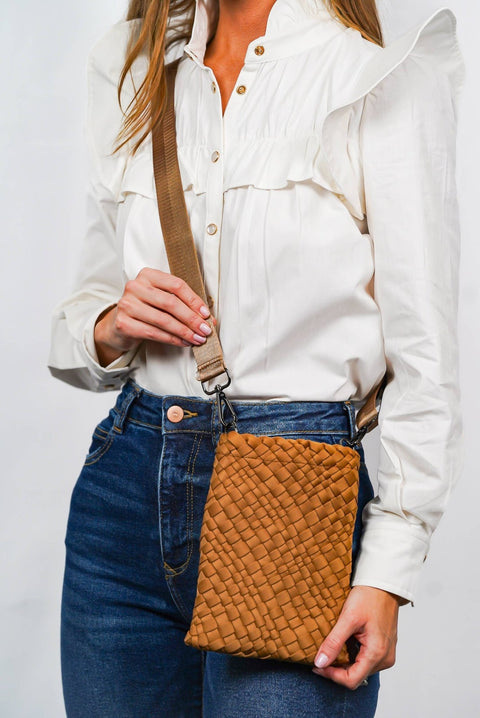 Woven Mini Messenger Bag - ascot + hart
