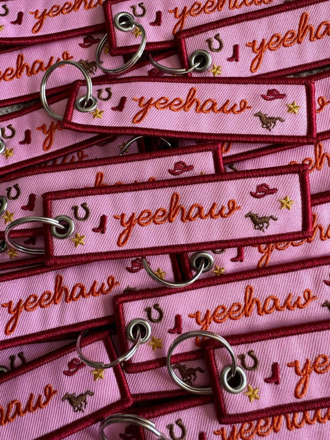 Yeehaw Icon Embroidered Keychain - ascot + hart