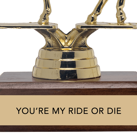 You're My Ride Or Die Trophy - ascot + hart