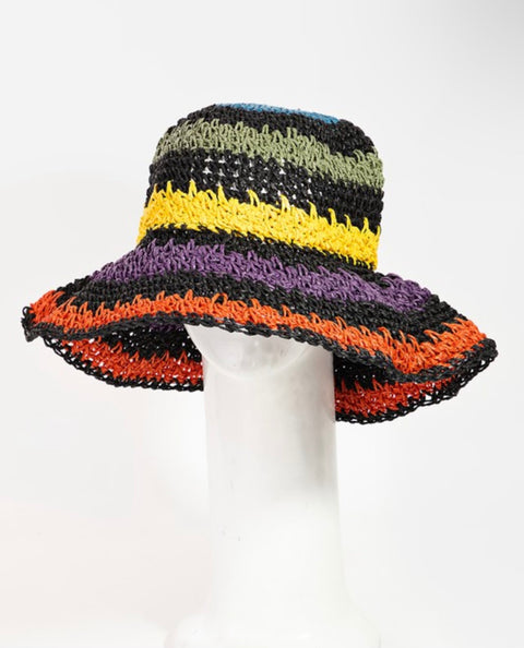 Black Woven bucket Hat