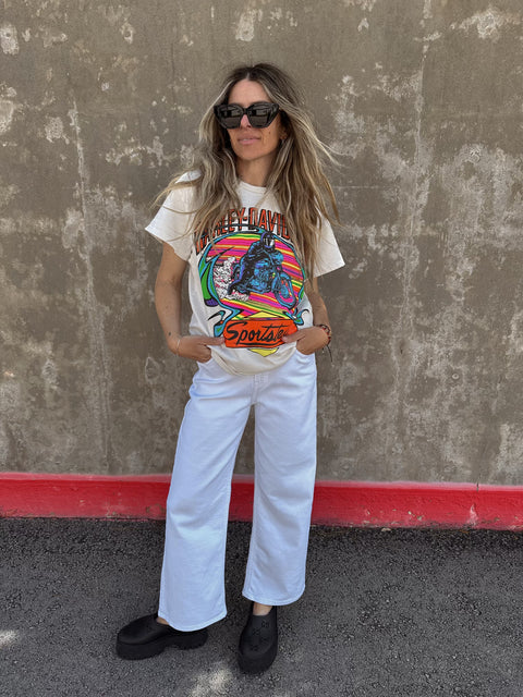 High Rise Wide Leg Denim