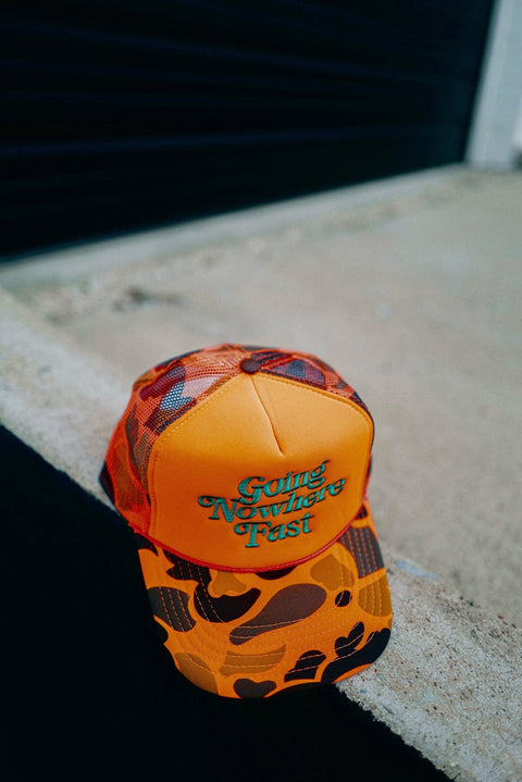 Going Nowhere Fast Emboidered Trucker - ascot + hart