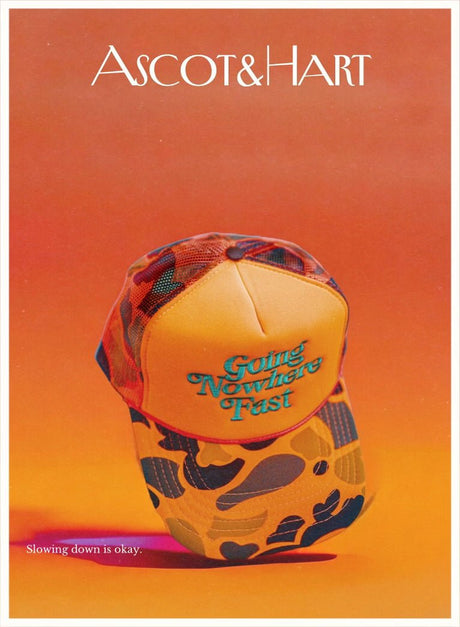 Going Nowhere Fast Emboidered Trucker - ascot + hart