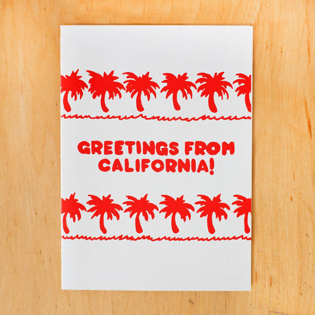 GREETINGS FROM CALIFORNIA PALMS GREETING CARD - ascot + hart