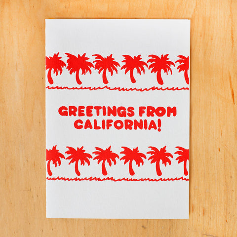 GREETINGS FROM CALIFORNIA PALMS GREETING CARD - ascot + hart