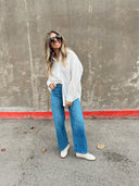 High Rise Wide Leg Denim - ascot + hart