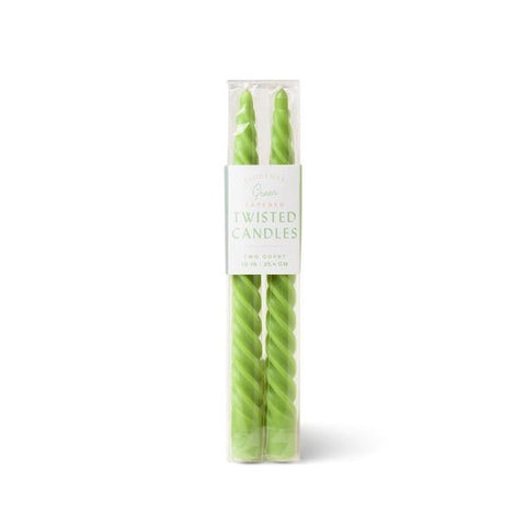 Sage Twisted Taper Candles - ascot + hart