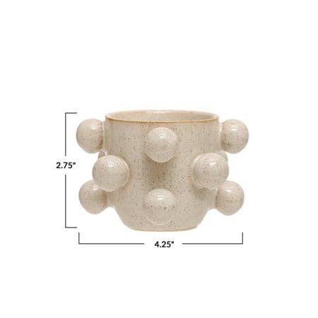 Stoneware Reactive Glaze Planter w/Orbs - ascot + hart