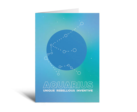 Studio Soph - Aquarius Zodiac Sign Greeting Card - ascot + hart