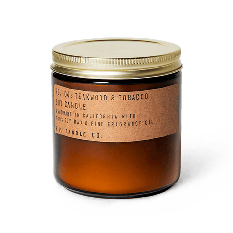 Teakwood & Tobacco - 12.5 oz Large Soy Candle - ascot + hart