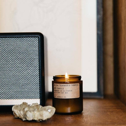 Teakwood & Tobacco - 7.2 oz Standard Soy Candle - ascot + hart