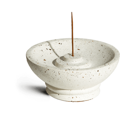 White Terrazzo Incense Holder - ascot + hart