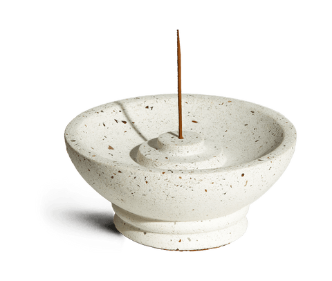 White Terrazzo Incense Holder - ascot + hart